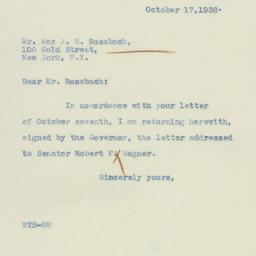 Letter: 1938 October 7