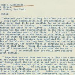 Letter: 1938 July 15