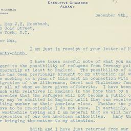 Letter: 1938 December 7