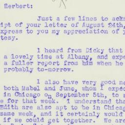 Letter: 1933 August 28