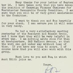 Letter: 1949 September 21