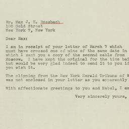 Letter: 1945 March 10