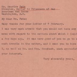 Letter: 1945 February 9
