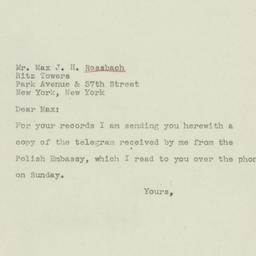 Letter: 1945 March 6