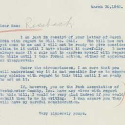 Letter: 1940 March 30