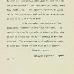 Letter: 1926 April 2