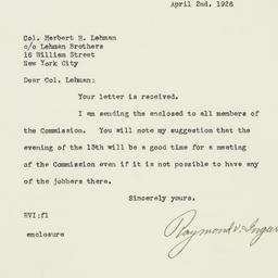 Letter: 1926 April 2