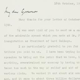 Letter: 1947 October 18