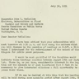 Letter: 1951 July 30