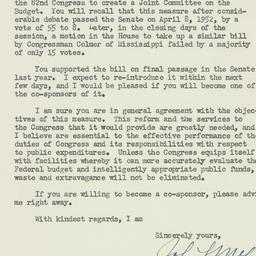 Letter: 1953 January 22