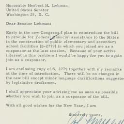 Letter: 1954 December 31