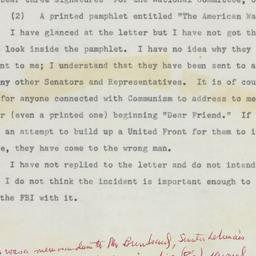 Letter: 1954 May 13