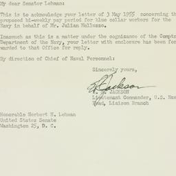 Letter: 1955 May 6