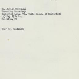 Letter: 1955 May 3