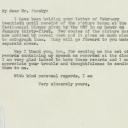 Letter: 1943 March 2