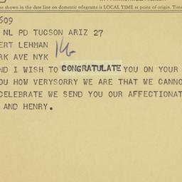 Telegram: 1963 March 27