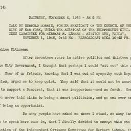 Press Release: 1946 November 2