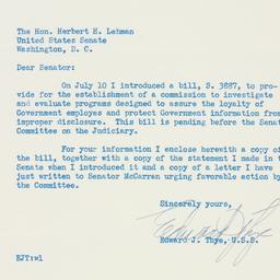 Letter: 1950 July 19