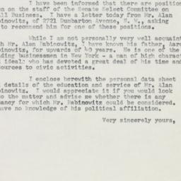 Letter: 1954 February 10