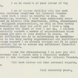 Letter: 1954 May 28