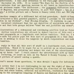 Letter: 1950 September 18