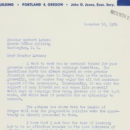 Letter: 1954 November 16