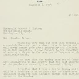 Letter: 1954 November 6