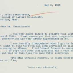 Letter: 1935 May 3