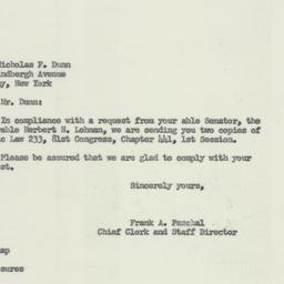 Letter: 1953 November 30