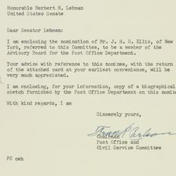 Letter: 1954 January 15