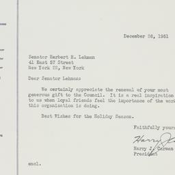 Letter: 1951 December 26