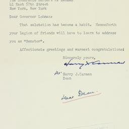Letter: 1949 November 9