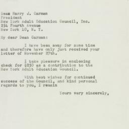 Letter: 1951 December 19