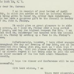 Letter: 1950 April 29