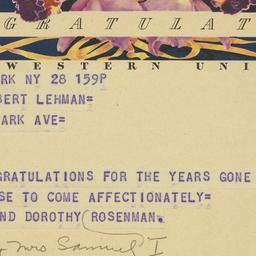 Telegram: 1948 March 28