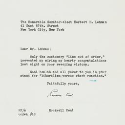 Letter: 1949 November 9