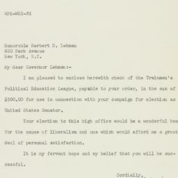 Letter: 1949 October 26