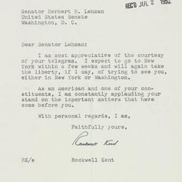 Letter: 1952 June 28