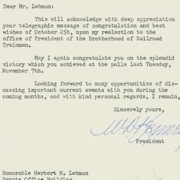 Letter: 1950 November 15