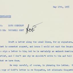 Memorandum: 1955 May 17