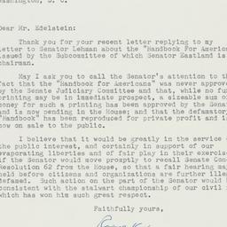 Letter: 1956 February 15
