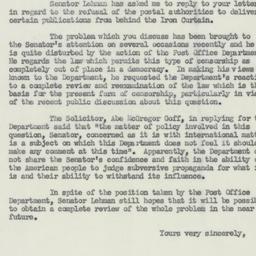 Letter: 1955 May 18