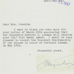 Letter: 1947 April 4