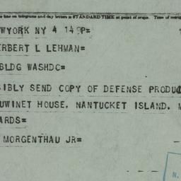 Telegram: 1950 August 4