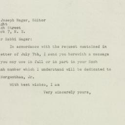 Letter: 1948 July 19