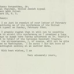 Letter: 1948 February 9