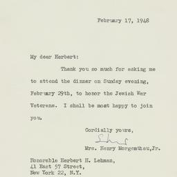Letter: 1948 February 17