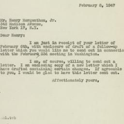 Letter: 1947 February 8