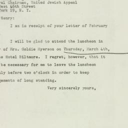 Letter: 1948 February 28