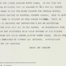 Telegram: 1958 July 23